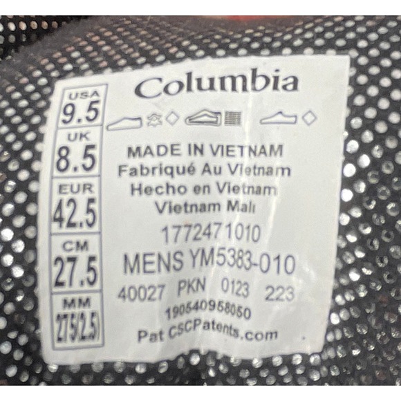 Columbia Arctic Trip Omni-Heat Men Boots 9.5 Black Waterproof Snow Winter YM5383 - Picture 10 of 10